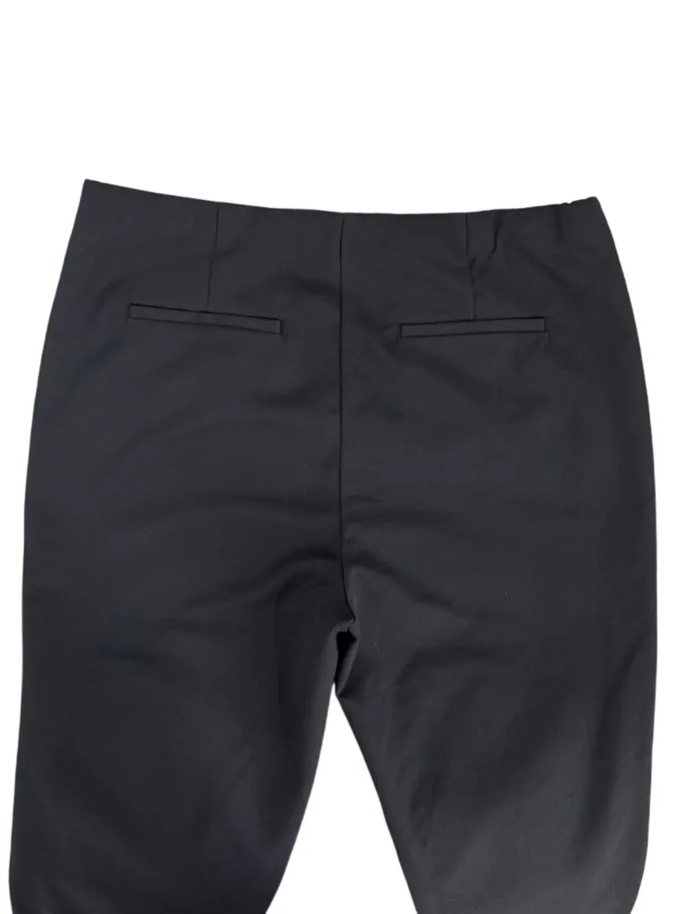 J. Jill Pleated Front Pull On Trousers Black Zip Pocket Pants 14 Petite